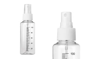 Μπουκαλάκια πλαστικά 100 ml με σπρέι για άρωμα - 12 τμχ-1