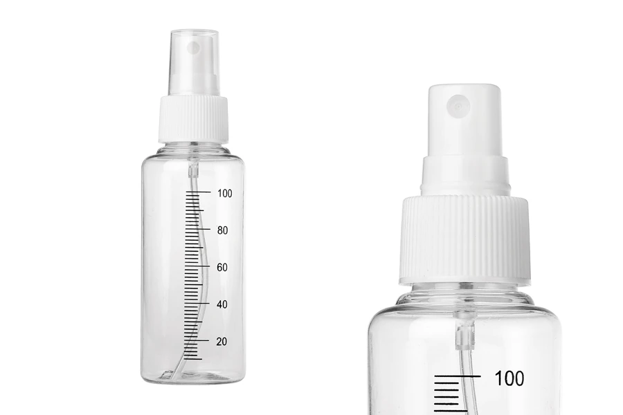 Μπουκαλάκια πλαστικά 100 ml με σπρέι για άρωμα - 12 τμχ
