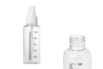 Μπουκαλάκια πλαστικά 100 ml με σπρέι για άρωμα - 12 τμχ