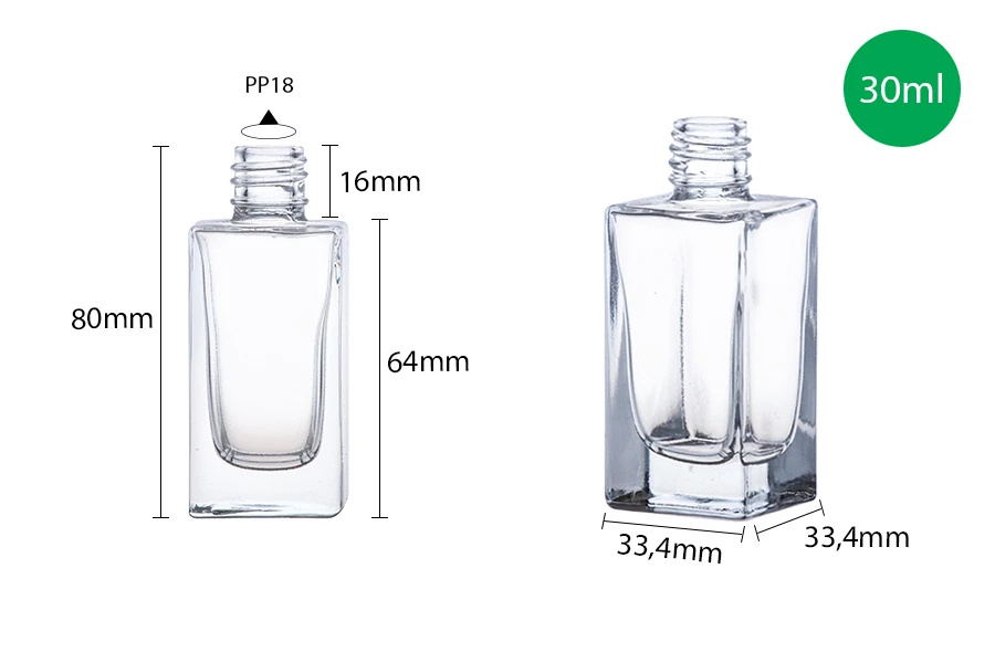 Ορθογώνια φιάλη αρωματοποιίας 30 ml (18/415)