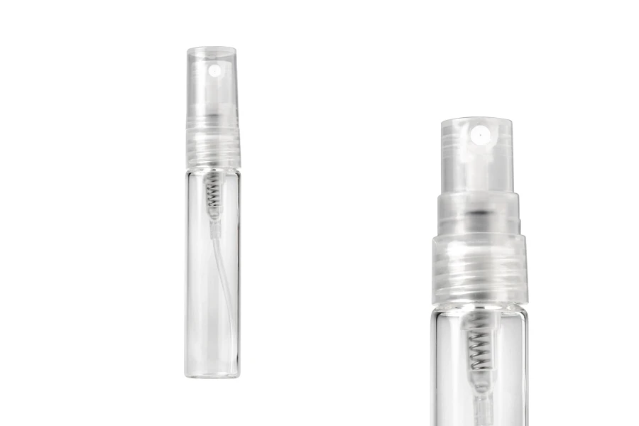 Mini Zerstäuber 5ml aus Glas mit Kunststoffdeckel Mini Zerstäuber 5ml aus Glas mit Kunststoffdeckel