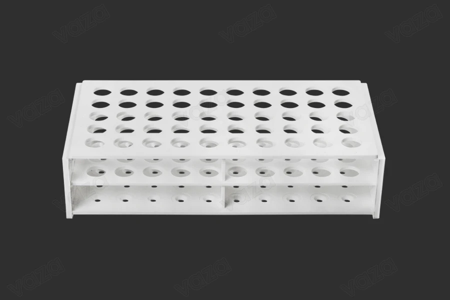 Στατώ σωληναρίων πλαστικό 212x107x50 mm σε λευκό χρώμα - 50 θέσεις (άνοιγμα τρύπας Φ 13 mm)-εικόνα_προϊοντική