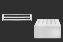Στατώ σωληναρίων πλαστικό 238x110x55 mm σε λευκό χρώμα - 50 θέσεις (άνοιγμα τρύπας Φ 16 mm)