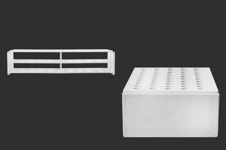 Στατώ σωληναρίων πλαστικό 238x110x55 mm σε λευκό χρώμα - 50 θέσεις (άνοιγμα τρύπας Φ 16 mm)