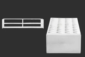 Στατώ σωληναρίων πλαστικό 278x110x60 mm σε λευκό χρώμα - 40 θέσεις (άνοιγμα τρύπας Φ 22 mm)-5