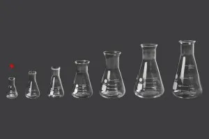 Beuta conica di vetro (Erlenmeyer) da 5 ml con indicazioni di volumetria-2
