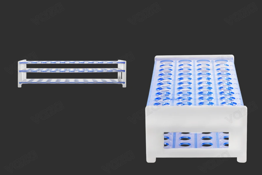 Στατώ σωληναρίων πλαστικό 256x113x64 mm - 40 θέσεις (άνοιγμα τρύπας Φ 18 mm)-εικόνα_διαστάσεις