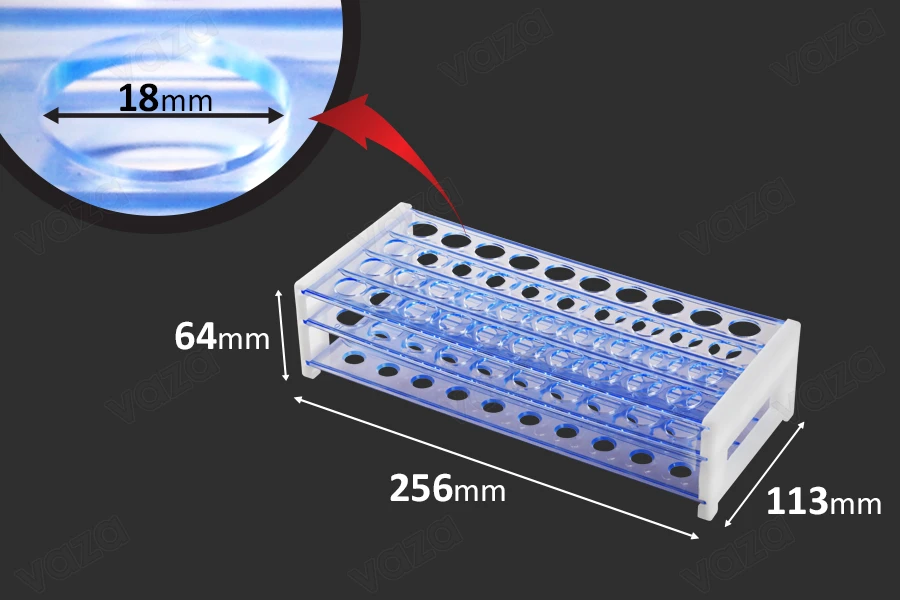 Στατώ σωληναρίων πλαστικό 256x113x64 mm - 40 θέσεις (άνοιγμα τρύπας Φ 18 mm)-