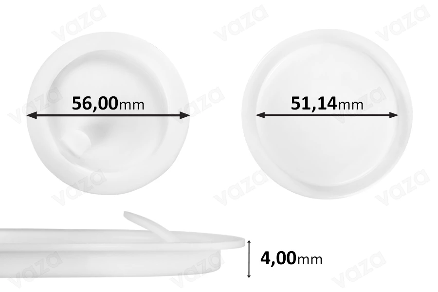 Disk mbrojtës plastik (PE) i bardhë, trashësi 4 mm - diametër 56 mm (diametri i brendshëm: 51,14 mm) - 12 copë Disk mbrojtës plastik (PE) i bardhë, trashësi 4 mm - diametër 56 mm (diametri i brendshëm: 51,14 mm) - 12 copë-imazh_produkt