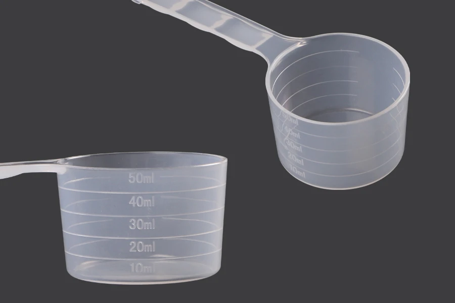 Μεζούρα πλαστική - δοσομετρητής 50 ml διάφανη Μεζούρα πλαστική - δοσομετρητής 50 ml διάφανη