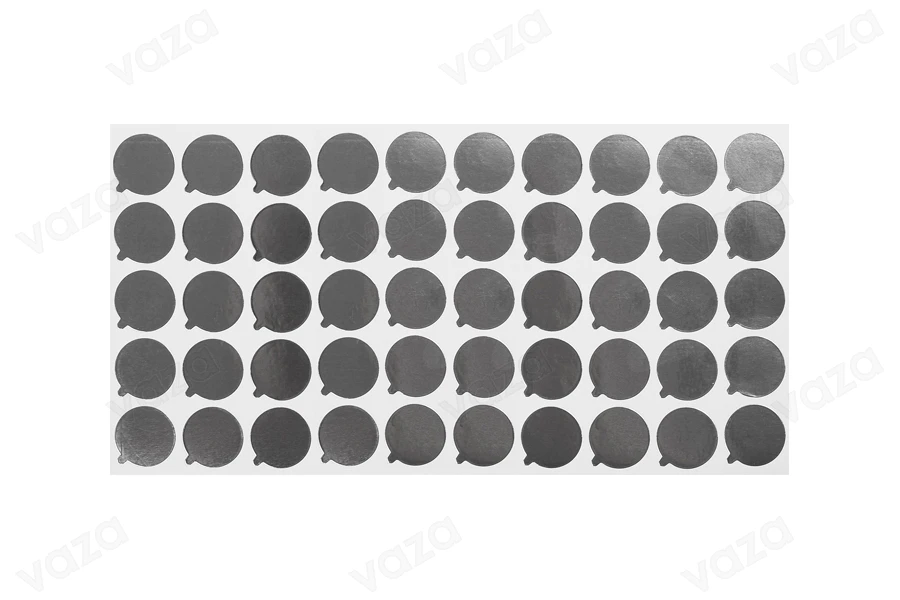 Aufkleber aus Aluminium 18mm silber -50 Stücke-bildabmessungen