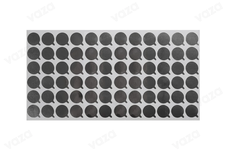 Aufkleber aus Aluminium 19mm silber -72 Stücke-bildabmessungen
