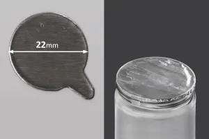 Aufkleber aus Aluminium 22mm silber -78 Stücke