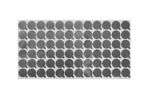 Aufkleber aus Aluminium 24mm silber -72 Stücke-2
