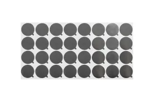 Aufkleber aus Aluminium 32mm silber -32 Stücke-2