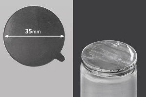 Aufkleber aus Aluminium 35mm silber -24 Stücke-1