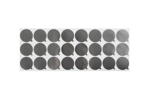 Aufkleber aus Aluminium 35mm silber -24 Stücke-2
