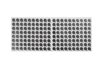 Guarnizione autoadesiva in alluminio da 10 mm in  colore argento - 160 pz