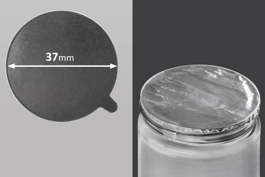 Αυτοκόλλητο παρέμβυσμα αλουμινίου 37 mm - 18 τμχ Αυτοκόλλητο παρέμβυσμα αλουμινίου 37 mm - 18 τμχ