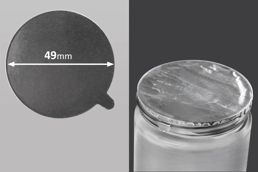 Αυτοκόλλητο παρέμβυσμα αλουμινίου 49 mm - 12 τμχ Αυτοκόλλητο παρέμβυσμα αλουμινίου 49 mm - 12 τμχ