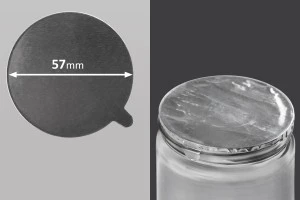 Silver adhesive liner 57 mm-  8 pcs