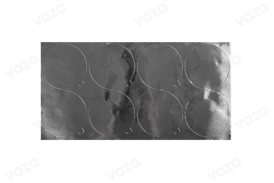 Aufkleber aus Aluminium 82mm silber - 8 Stücke-bildabmessungen