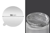 Aufkleber aus Aluminium 98mm silber - 3 Stücke