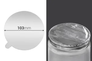Aufkleber aus Aluminium 103mm silber - 3 Stücke-1