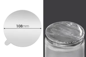 Aufkleber aus Aluminium 108mm silber - 3 Stücke-1