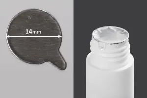 Aufkleber aus Aluminium 14mm silber -168 Stücke-1