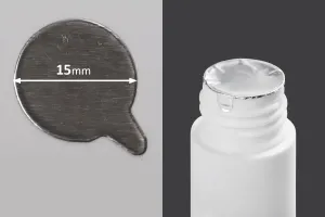 Aufkleber aus Aluminium 15mm silber - 60 Stücke-1