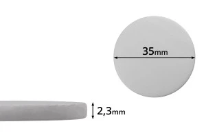 Joint de 35 mm en plastique (PE Foam) blanc - 100 pcs-1