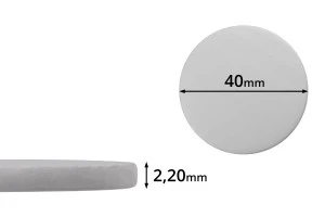 Παρέμβυσμα 40 mm πλαστικό (PE Foam) λευκό - 100 τμχ-1