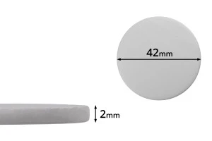 Παρέμβυσμα 42 mm πλαστικό (PE Foam) λευκό - 100 τμχ-1