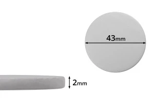 Παρέμβυσμα 43 mm πλαστικό (PE Foam) λευκό - 100 τμχ-1