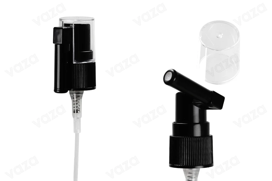Spray 18/410 local en plastique de couleur noire avec bouchon transparent-photo_produit