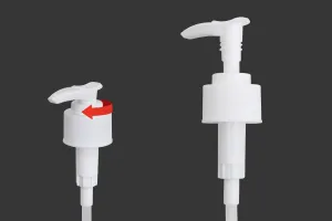 Αντλία 28/410 πλαστική σε λευκό χρώμα με ασφάλεια για σαμπουάν, κρέμα ή γαλάκτωμα