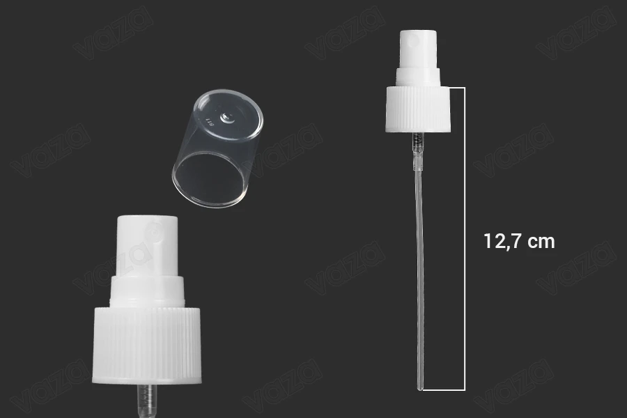 Spruzzatore per oli 24/410 bianco, in plastica con tappo trasparente. Spruzzatore per oli 24/410 bianco, in plastica con tappo trasparente.-dimensioni_immagine