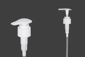 Pompe en plastique 24/410 pour crème, en couleur blanche avec sécurité