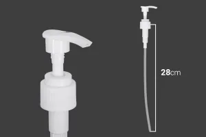 Αντλία 24/410 για κρέμα, πλαστική σε λευκό χρώμα με ασφάλεια-2