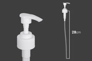 Pompa 28/410 per crema, in plastica bianca con chiusura di sicurezza.-2