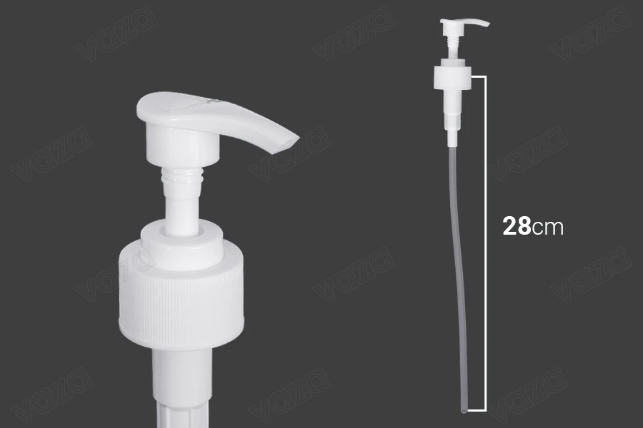 Αντλία 28/410 για κρέμα, πλαστική σε λευκό χρώμα με ασφάλεια Αντλία 28/410 για κρέμα, πλαστική σε λευκό χρώμα με ασφάλεια-εικόνα_διαστάσεις