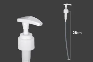 Αντλία 24/410 πλαστική για κρέμα, λευκή με ασφάλεια-2