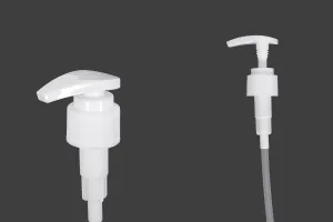 Pompe en plastique 24/410 pour crème, en couleur blanche avec sécurité