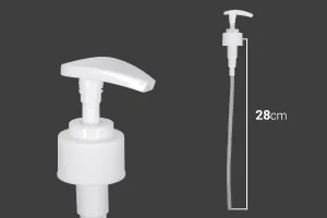 Pompa 28/410 in plastica per crema, di colore bianco con blocco di sicurezza-2