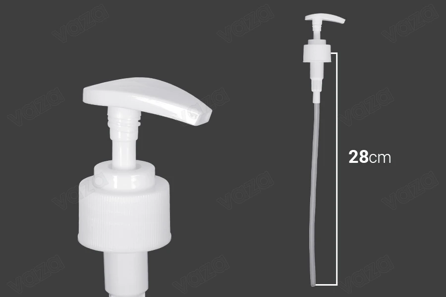 Αντλία 28/410 πλαστική για κρέμα, σε λευκό χρώμα με ασφάλεια Αντλία 28/410 πλαστική για κρέμα, σε λευκό χρώμα με ασφάλεια-εικόνα_διαστάσεις
