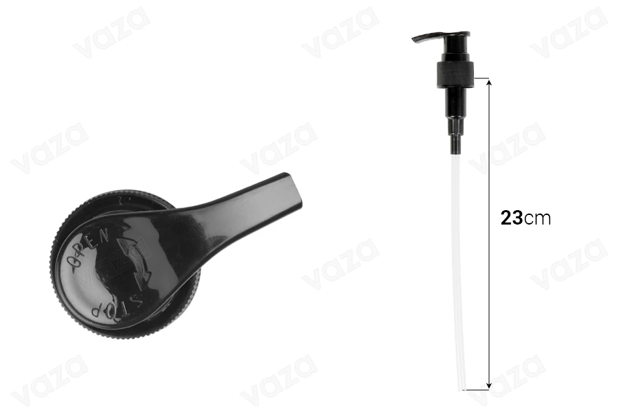 Pumpe 24/410 für Creme, Kunststoff in schwarzer Farbe sicher Pumpe 24/410 für Creme, Kunststoff in schwarzer Farbe sicher-bildabmessungen