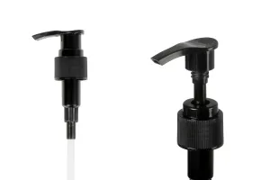 Pompe 24/410 pour crème, en plastique de couleur noire avec sécurité