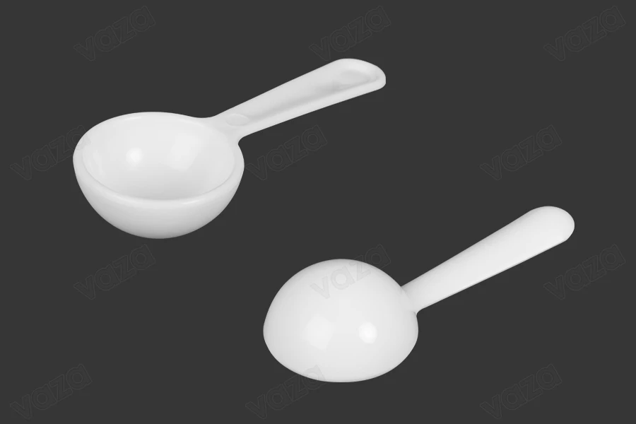 5ml white plastic measuring scoop 79mm long- available in a package with 24 pcs-image_product
