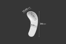 Spachtel aus Kunststoff für Creme (PE) in weißer Farbe 34 mm - 24 Stk Spachtel aus Kunststoff für Creme (PE) in weißer Farbe 34 mm - 24 Stk